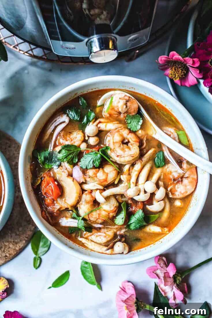Instant Pot Thai Tom Yum Soup with Shrimp