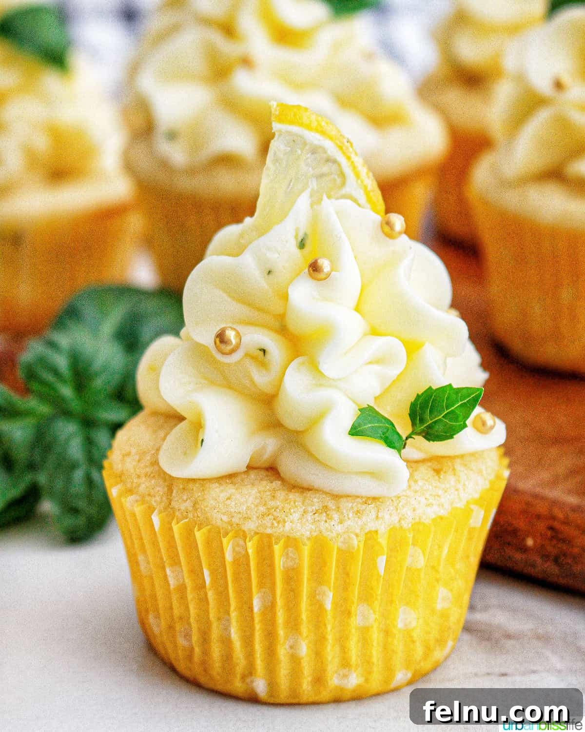 Lemon Basil Bliss Cupcakes 2 Lemon Basil Cupcakes