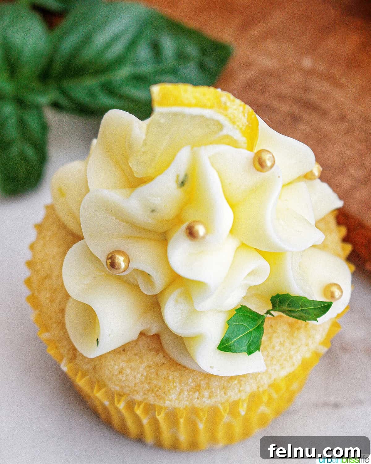 Lemon Basil Bliss Cupcakes 16 Finished Lemon Basil Cupcake