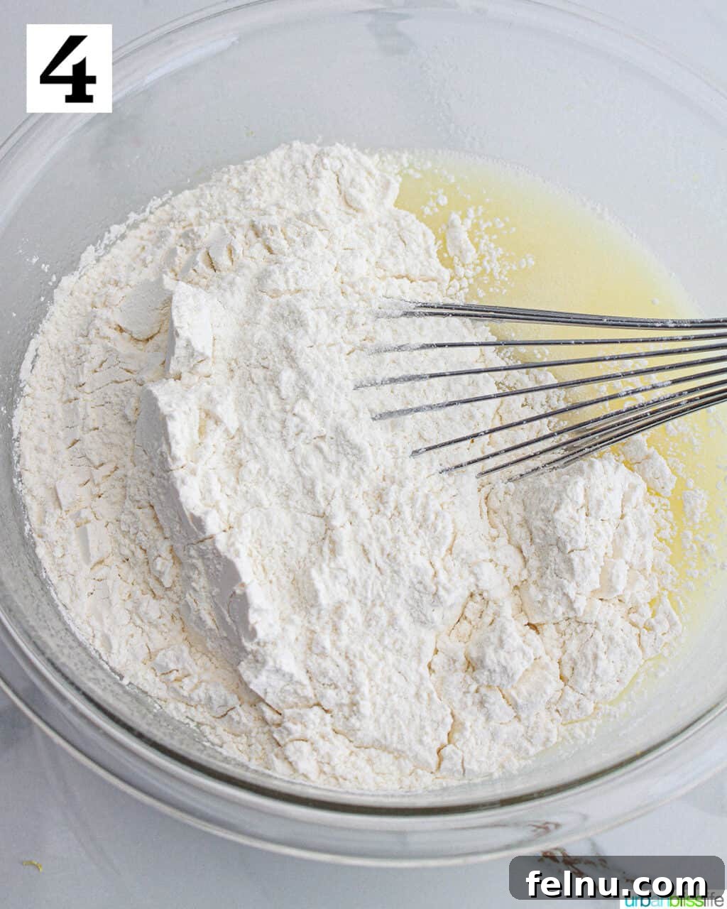 Lemon Basil Bliss Cupcakes 8 Combining Wet and Dry Ingredients