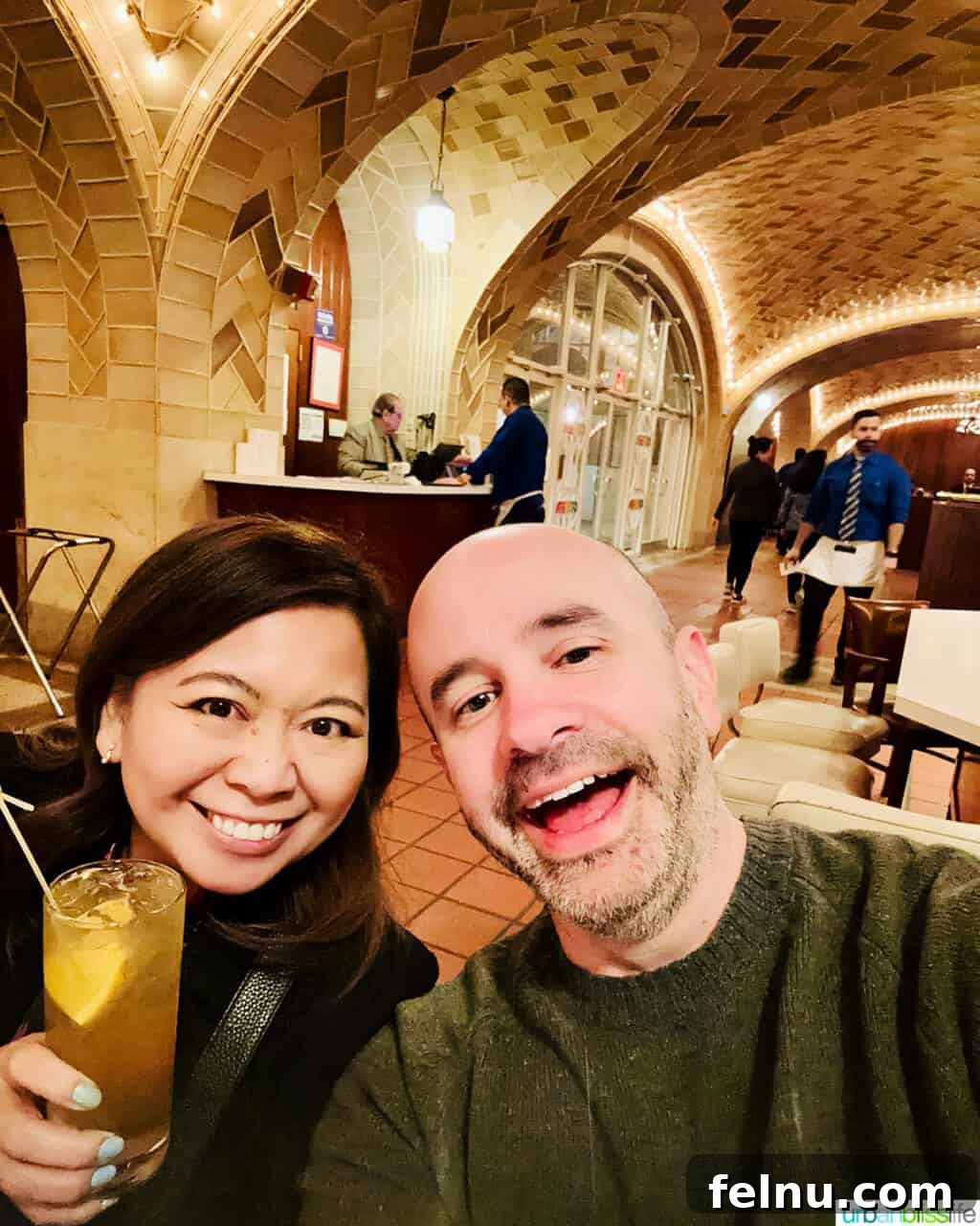 Four-Day New York City Getaway 9 Marlynn and Alain at Grand Central Oyster Bar