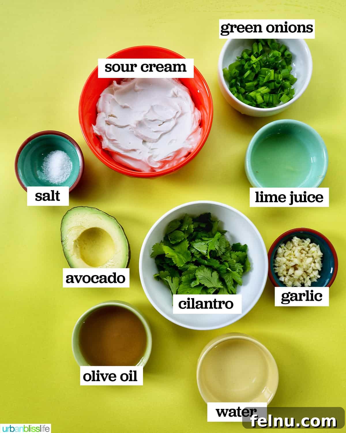 Avocado-Lime Crema, Cilantro Kissed 4 Ingredients for Avocado Cilantro Lime Crema