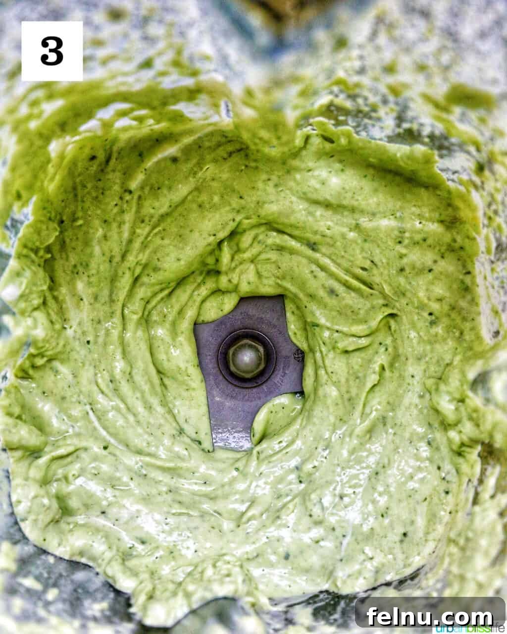 Avocado-Lime Crema, Cilantro Kissed 7 Finished Crema in Blender