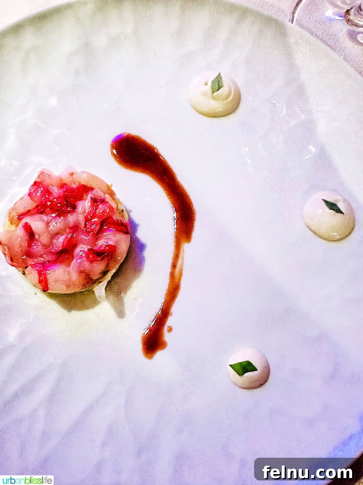 Red prawn tartare at Marea restaurant New York City (NYC)