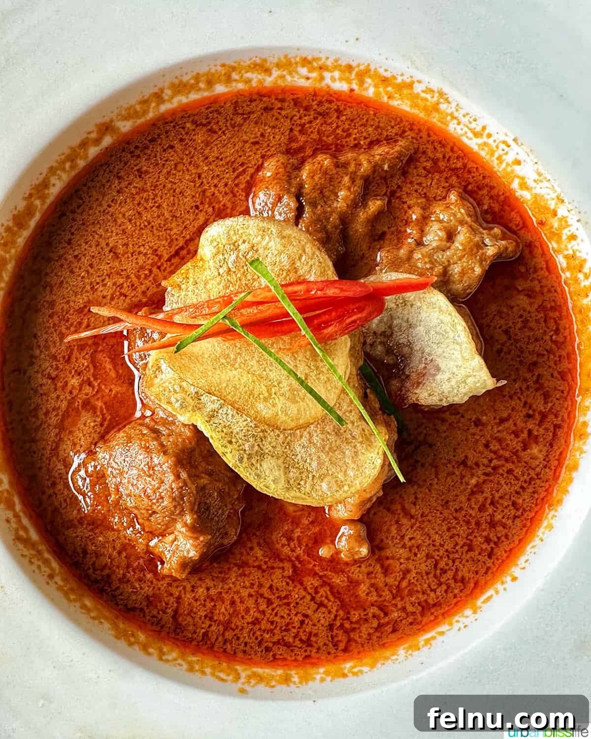 Must-Try Thai Dishes 18 bowl of Gaeng Massaman Curry - beef with red curry.