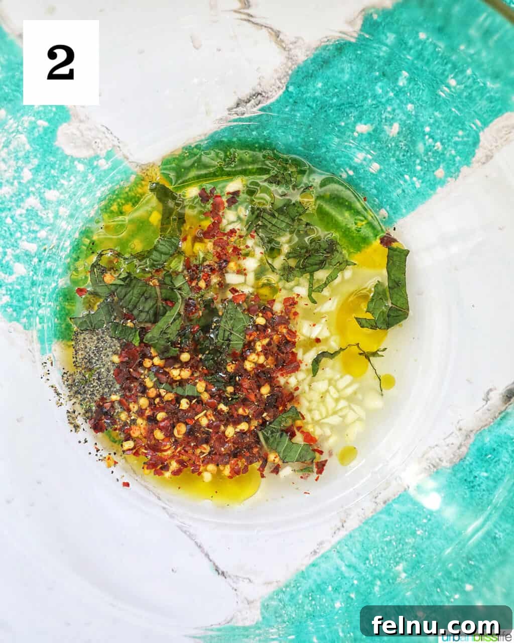 Mango Avocado Shrimp Salad 6 A bowl of freshly made chili lime vinaigrette dressing, ready to add zing