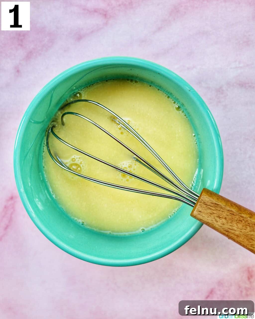 Cherry Bliss Galette 5 Whisked egg wash in a bowl