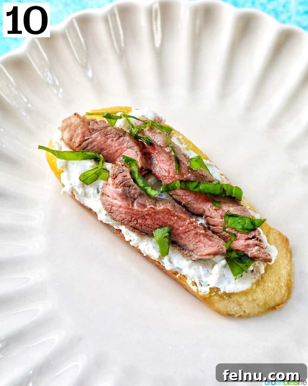 Steak Bites on Toasted Bread 16 Single steak crostini