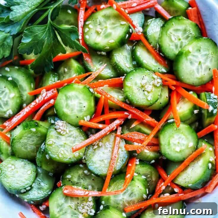 Asian Carrot Cucumber Salad