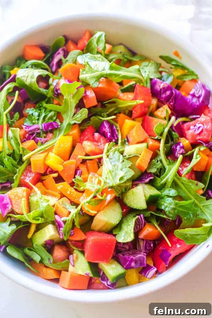 Chopped Rainbow Veggie Salad