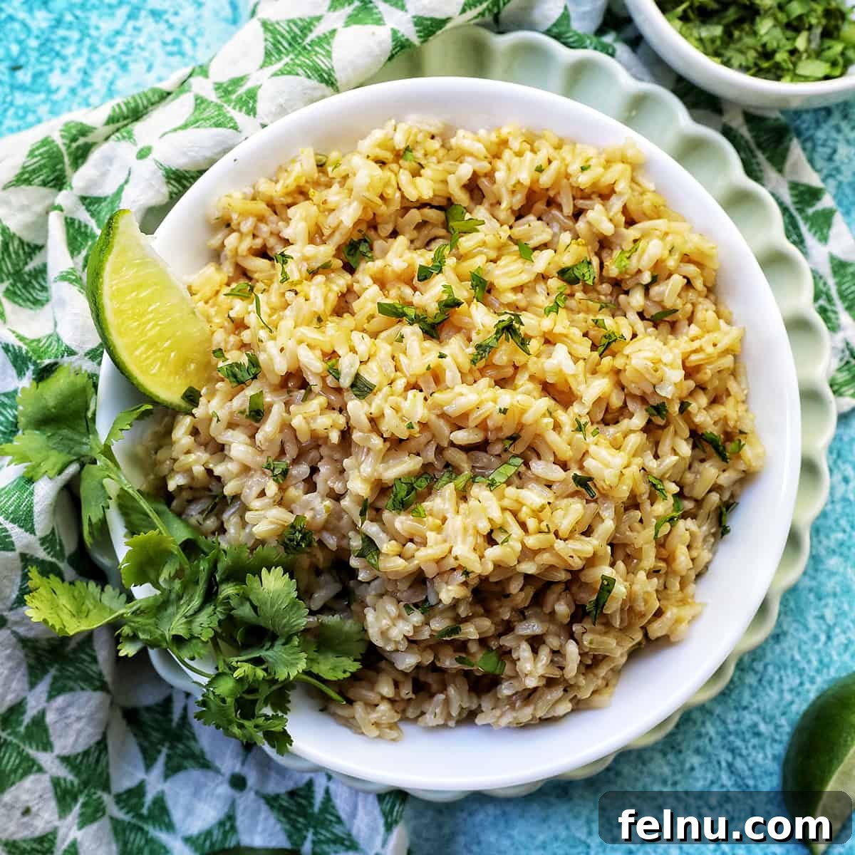 Instant Pot Cilantro Lime Brown Rice