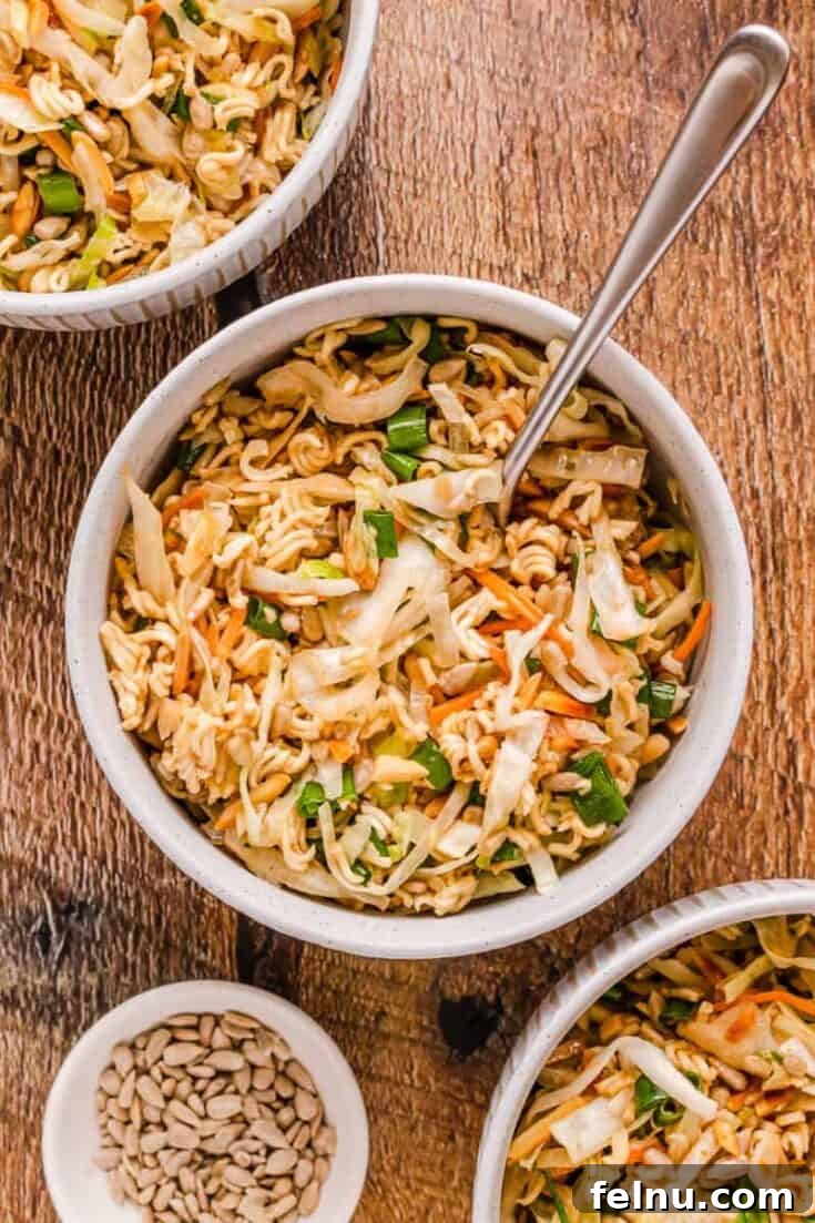 Quick and easy Asian ramen coleslaw