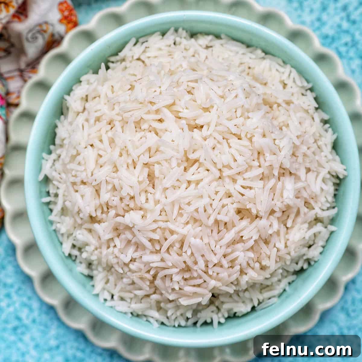 Fluffy Instant Pot basmati rice in a bowl