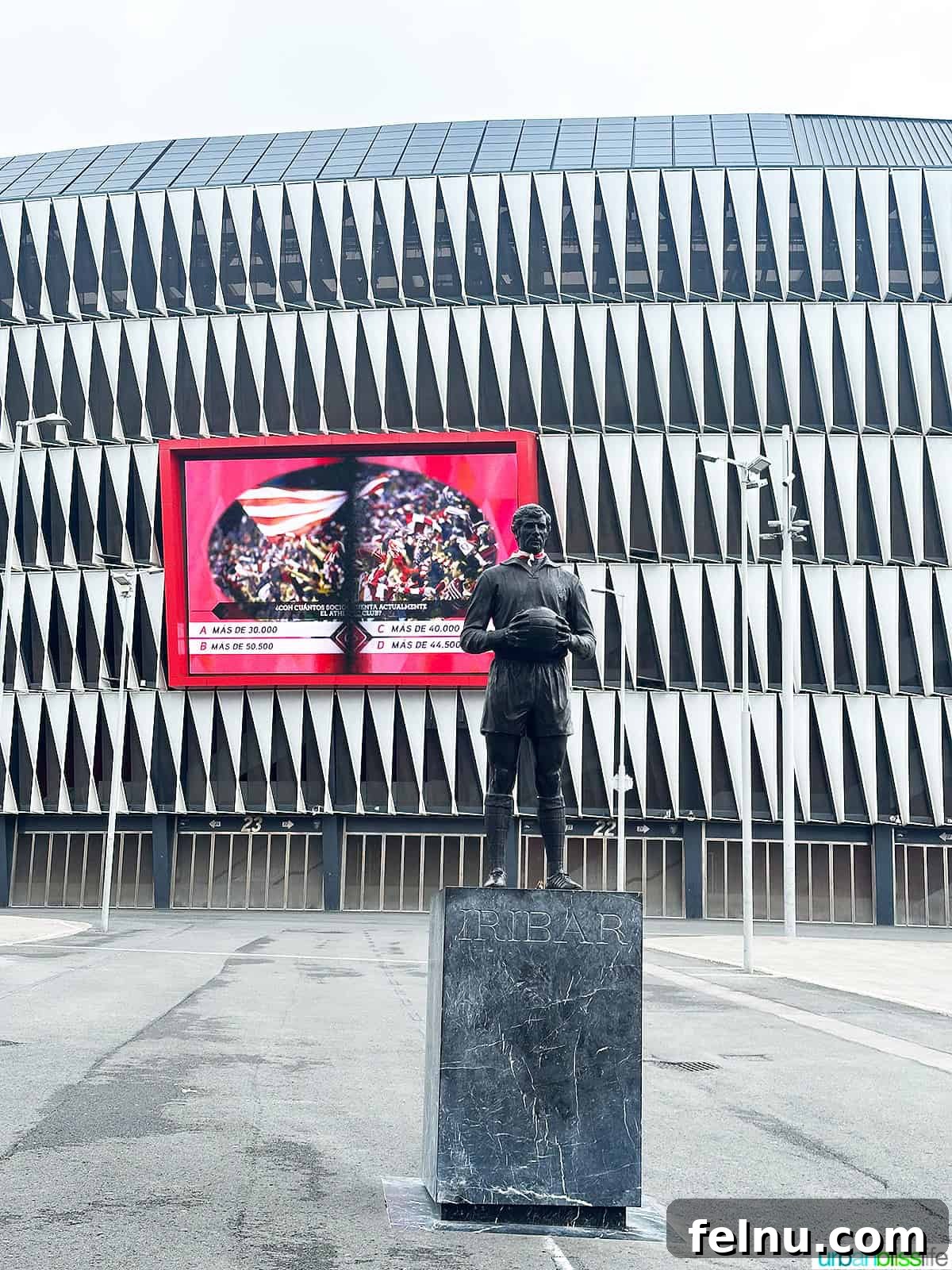 Bilbao Unveiled: Exploring Spain's Basque Masterpiece 18 The modern and imposing architecture of the Athletic Club Bilbao soccer stadium, Estadio de San Mamés.