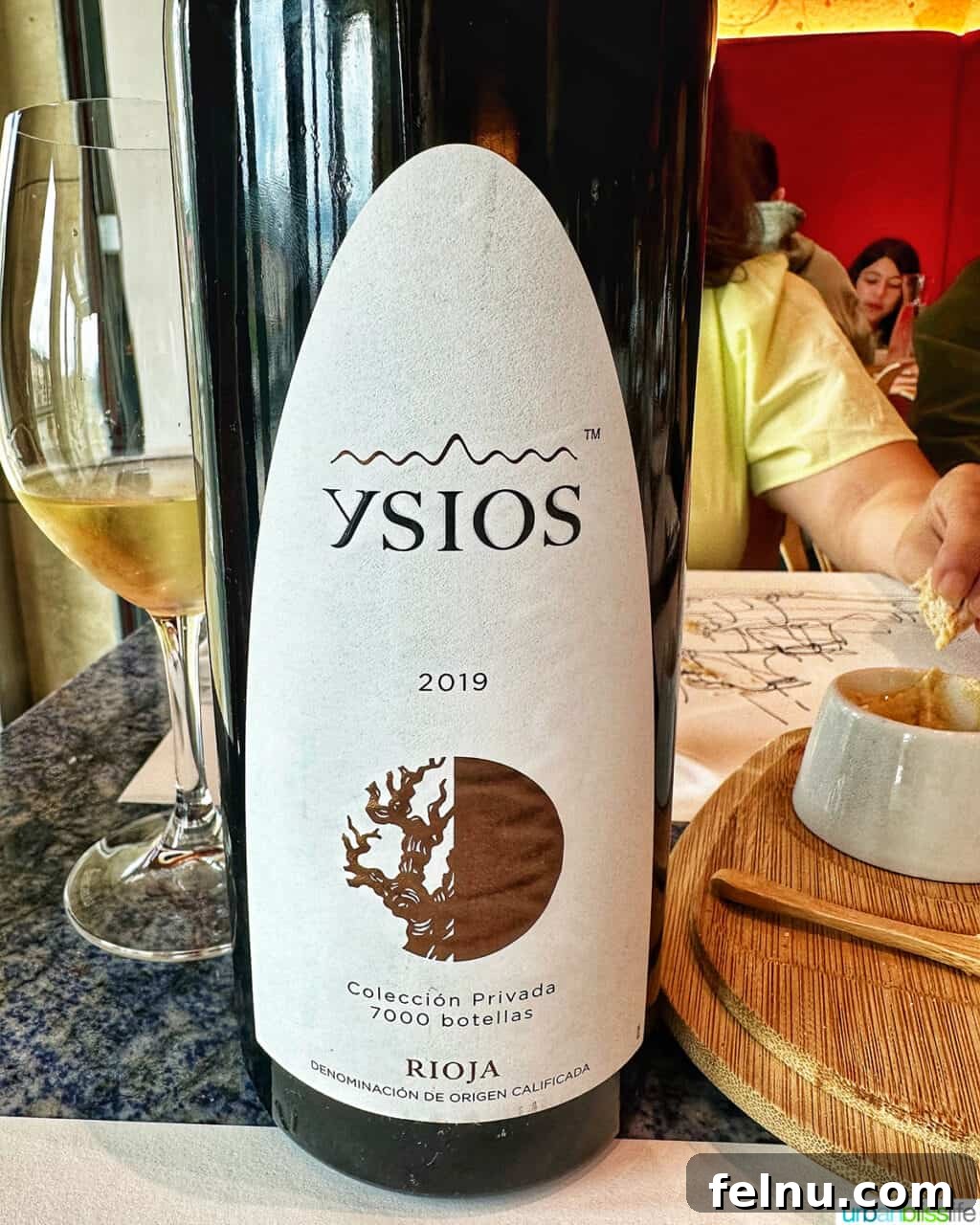 Bilbao Unveiled: Exploring Spain's Basque Masterpiece 31 An elegant bottle of Ysios wine, indicative of the quality beverage selection at the Guggenheim Museum restaurant.