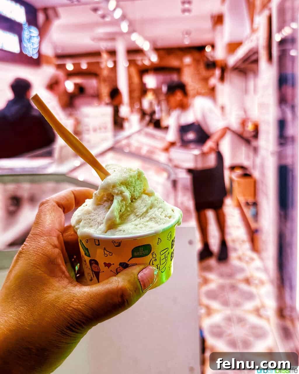 Bilbao Unveiled: Exploring Spain's Basque Masterpiece 34 A single cup of delicious gelato, perfectly scooped, from Gelati Gelati.