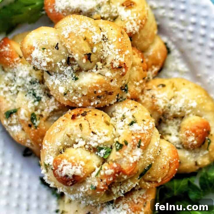 Garlic Parmesan Knots