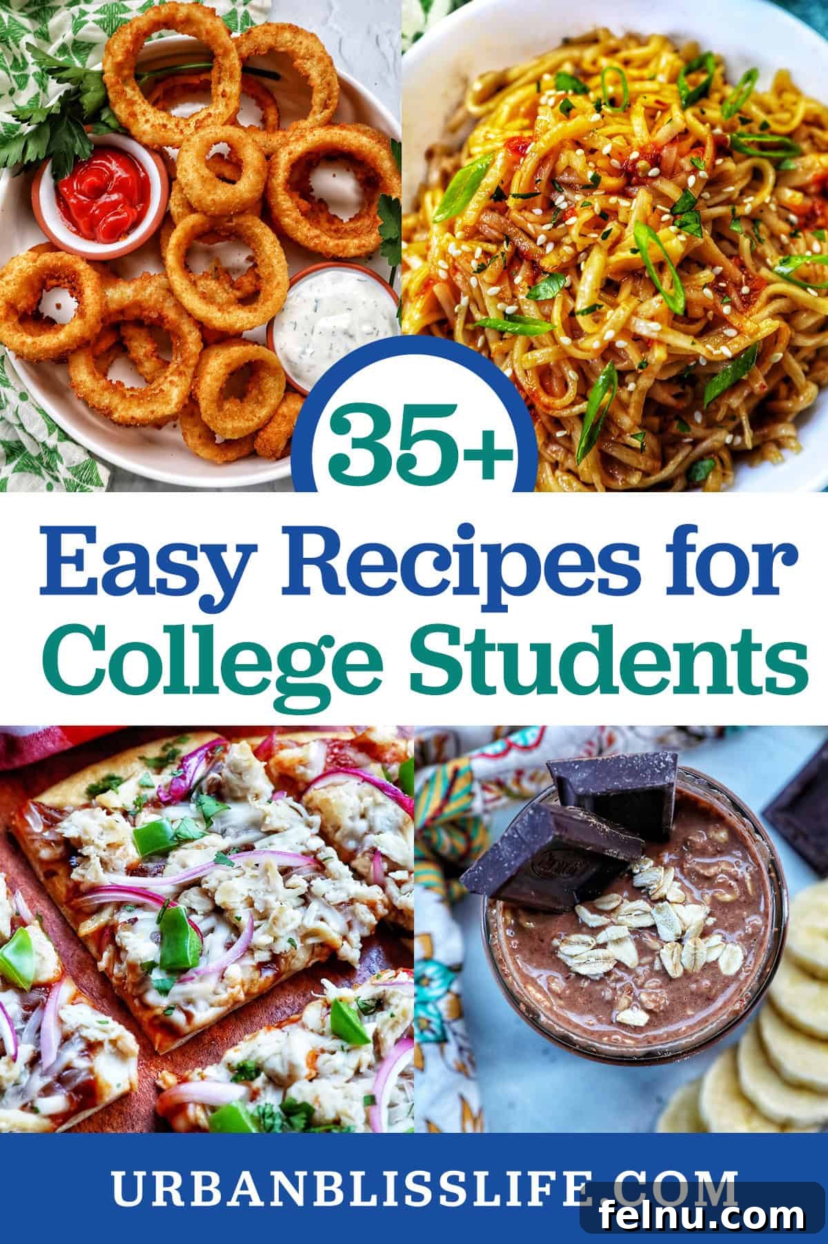 Easy Recipes for College Students: Onion rings, chili garlic noodles, barbecue chicken flatbread, chocolate protein overnight oats