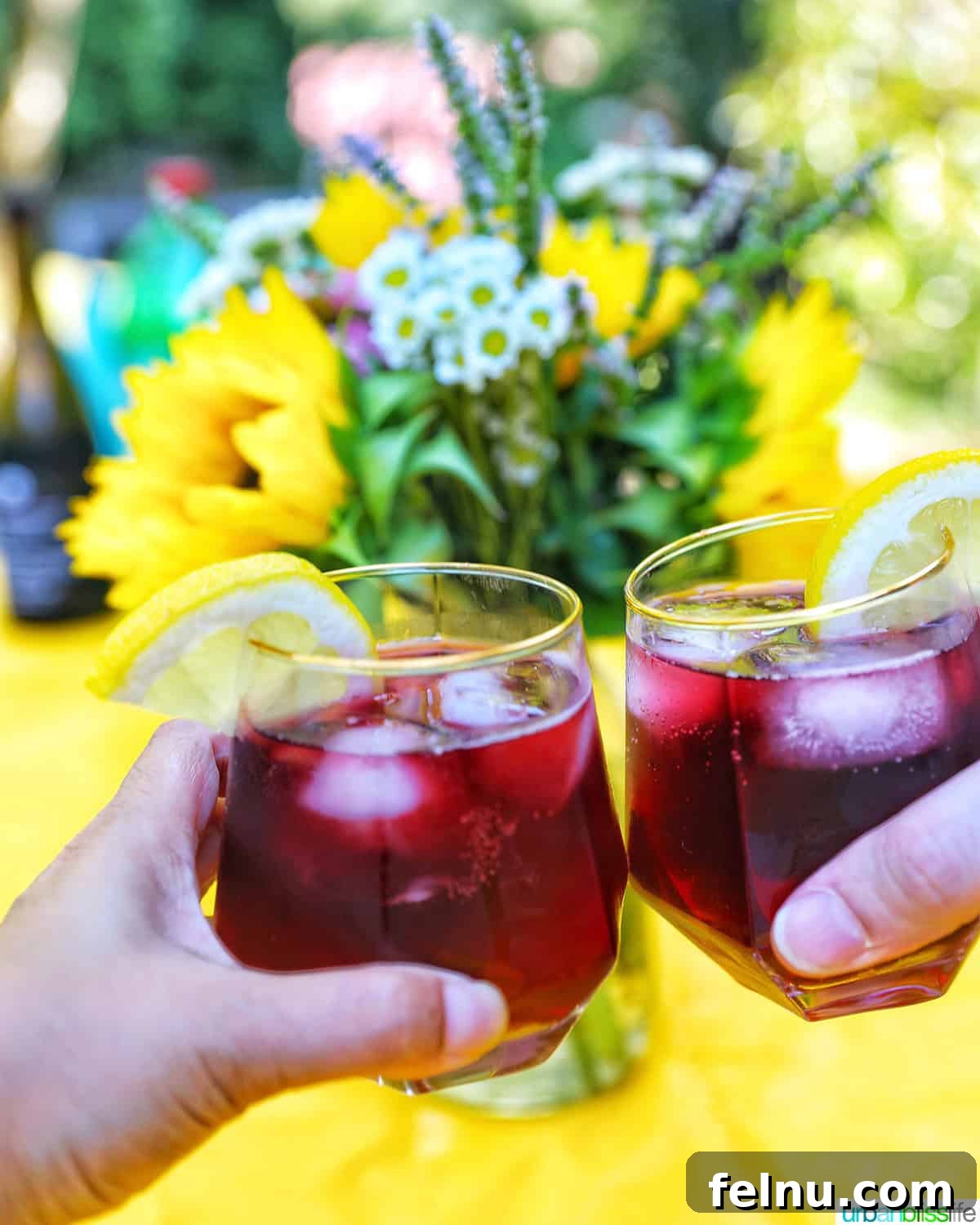 Tinto de Verano Recipe
A Refreshing Spanish Summer Wine Cocktail 3 Hands holding Tinto de Verano glasses