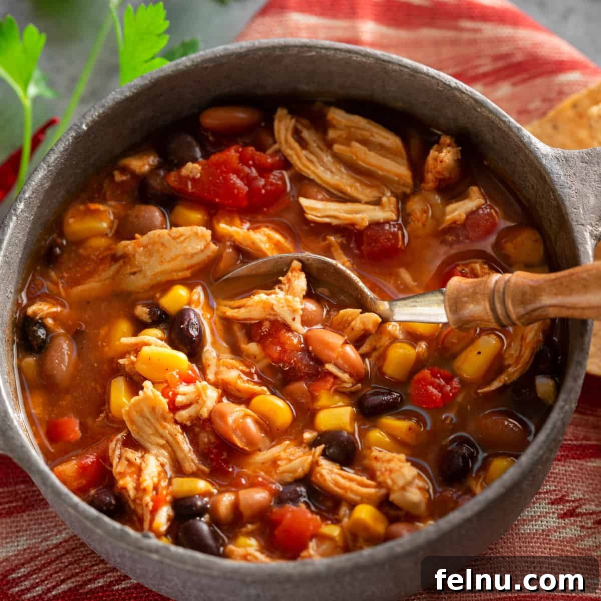 Slow Cooker Taco Soup from tastyoven.com.