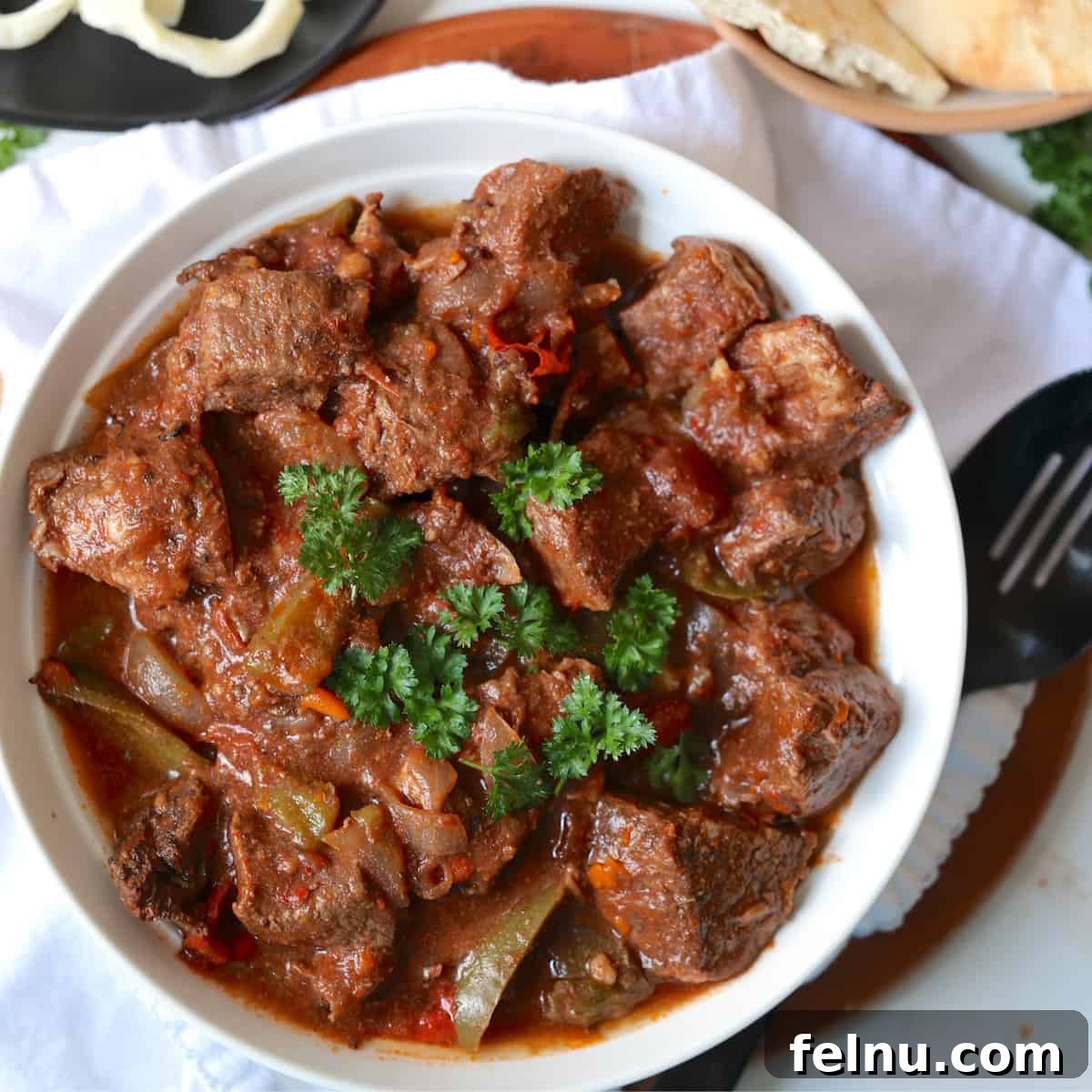 Slow Cooker Middle Eastern Beef Stew from tastyoven.com.