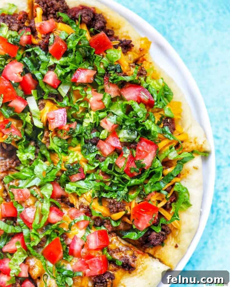 Taco Pizza, a unique and delicious food mashup for Game Day.