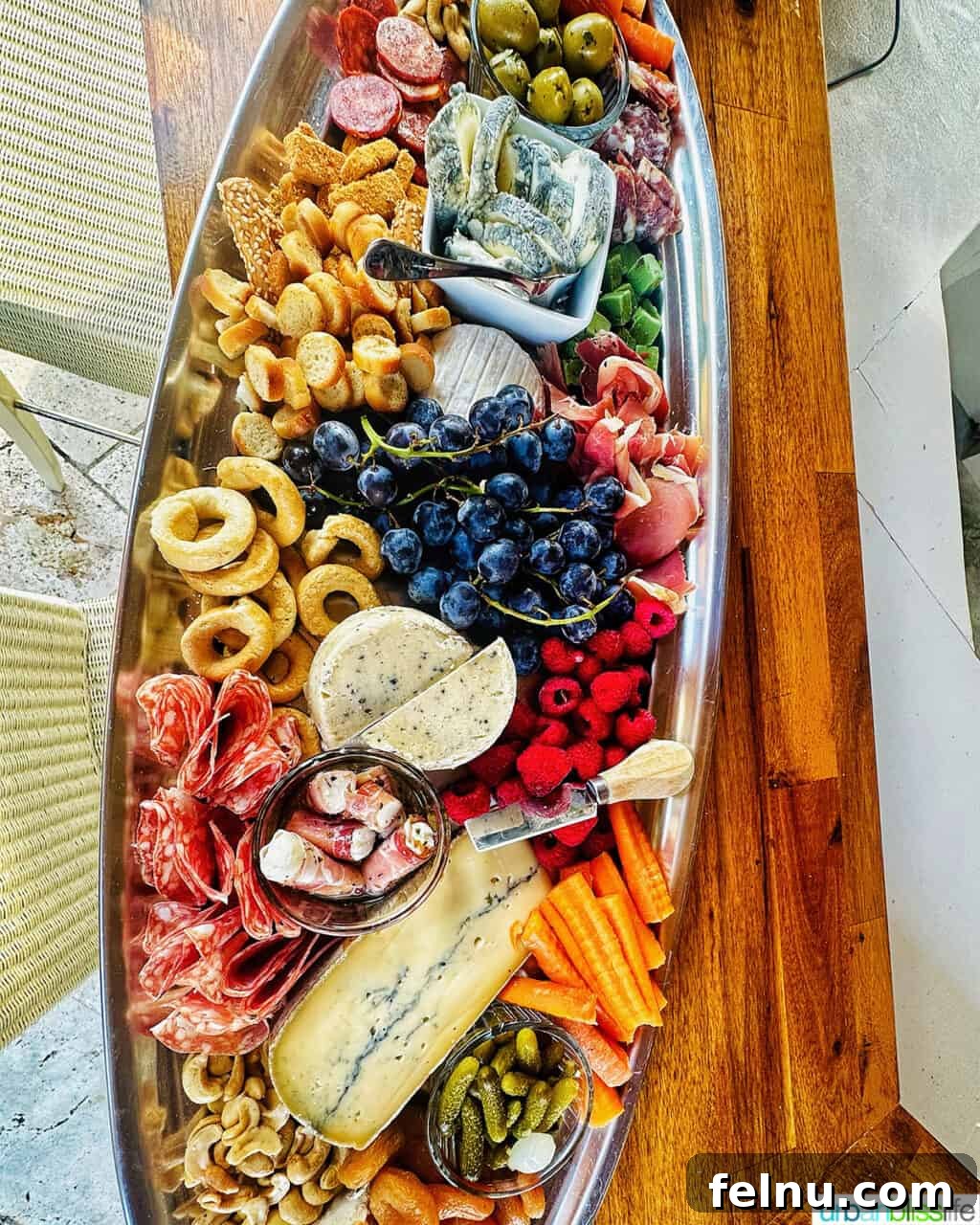 Charcuterie board at Chateau de Valcreuse