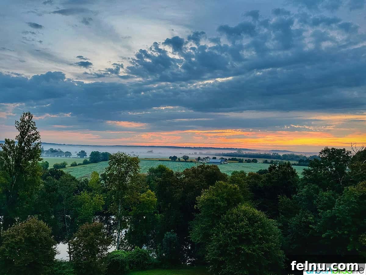 Sunrise at Chateau de Valcreuse in La Roche-Posay, France