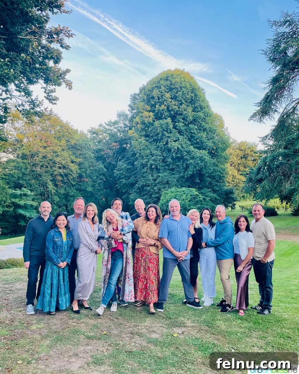 Group of people at Chateau de Valcreuse in La Roche-Posay, France