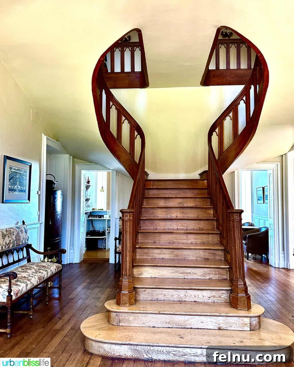 Staircase at Chateau de Valcreuse in La Roche-Posay, France