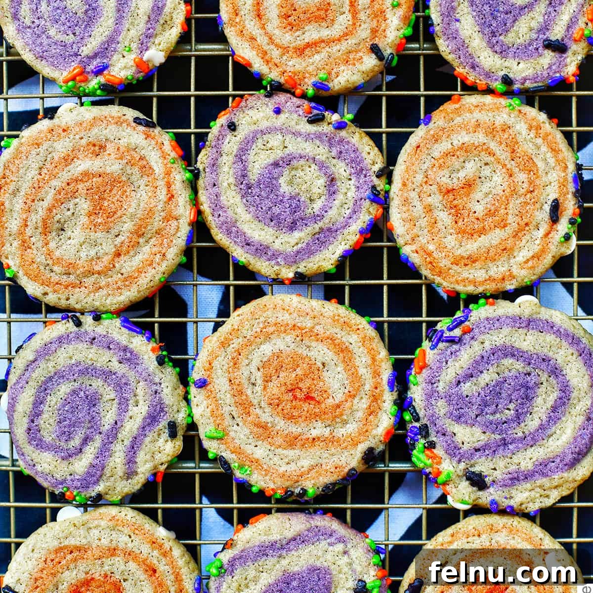 Halloween Pinwheel Cookies