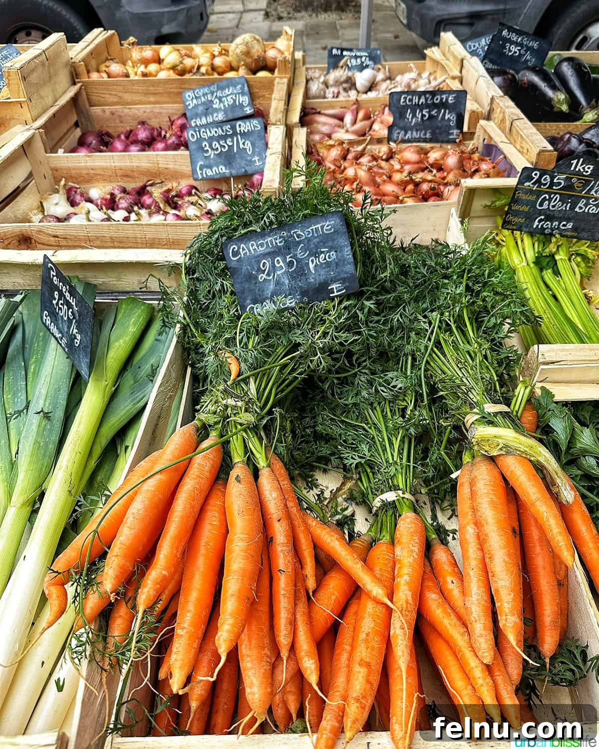 Iconic French Culinary Delights 3 A vibrant display of fresh, seasonal produce at a traditional French market, showcasing the emphasis on local ingredients.