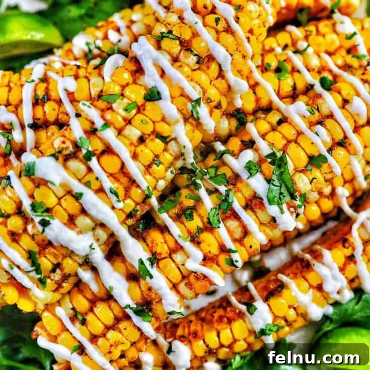Air Fryer Corn Ribs, a fun and crispy side.