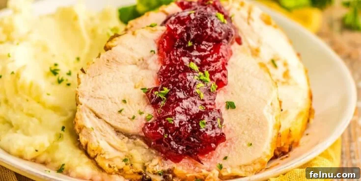 Slow Cooker Boneless Turkey Breast with Cranberry Sauce - A Convenient Dairy-Free Option