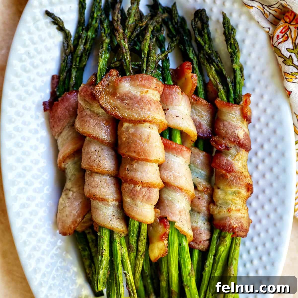 Air Fryer Bacon Wrapped Asparagus - A Dairy-Free and Flavorful Side Dish
