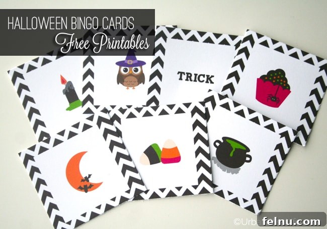 Spooktacular Free Printable Halloween Bingo 5 FREE Halloween Bingo Card Printables by Urban Bliss