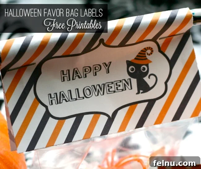 Spooky Season Essentials: Free Halloween Printables 4 Halloween Favor Bag Labels Free Printables