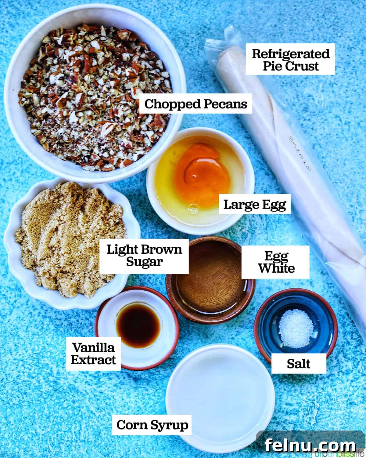 Mini Pecan Tarts 6 Ingredients for making mini pecan pies