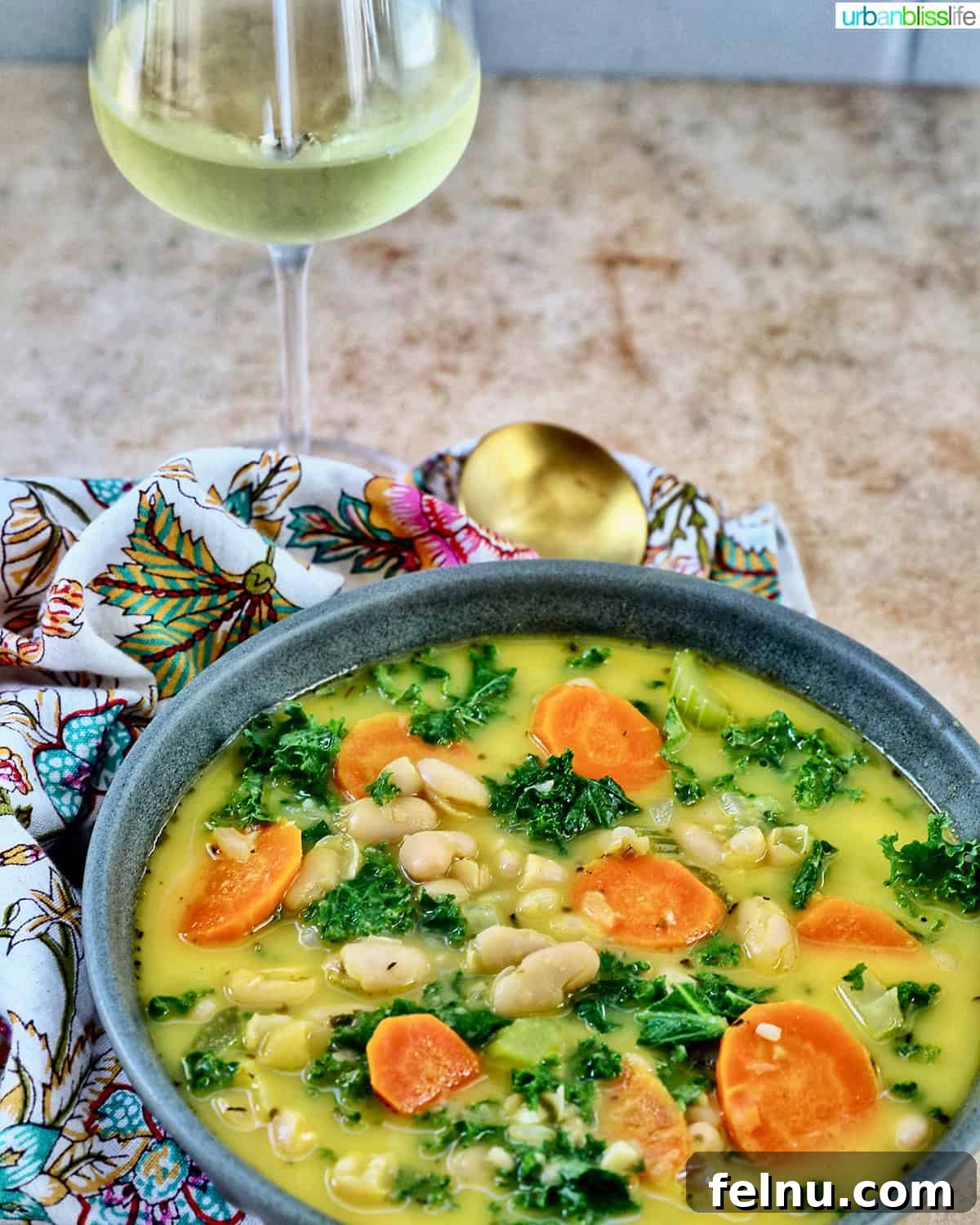 Tuscan Kale and White Bean Soup: A Hearty Italian Classic 22 Tuscan kale and white bean soup with white wine