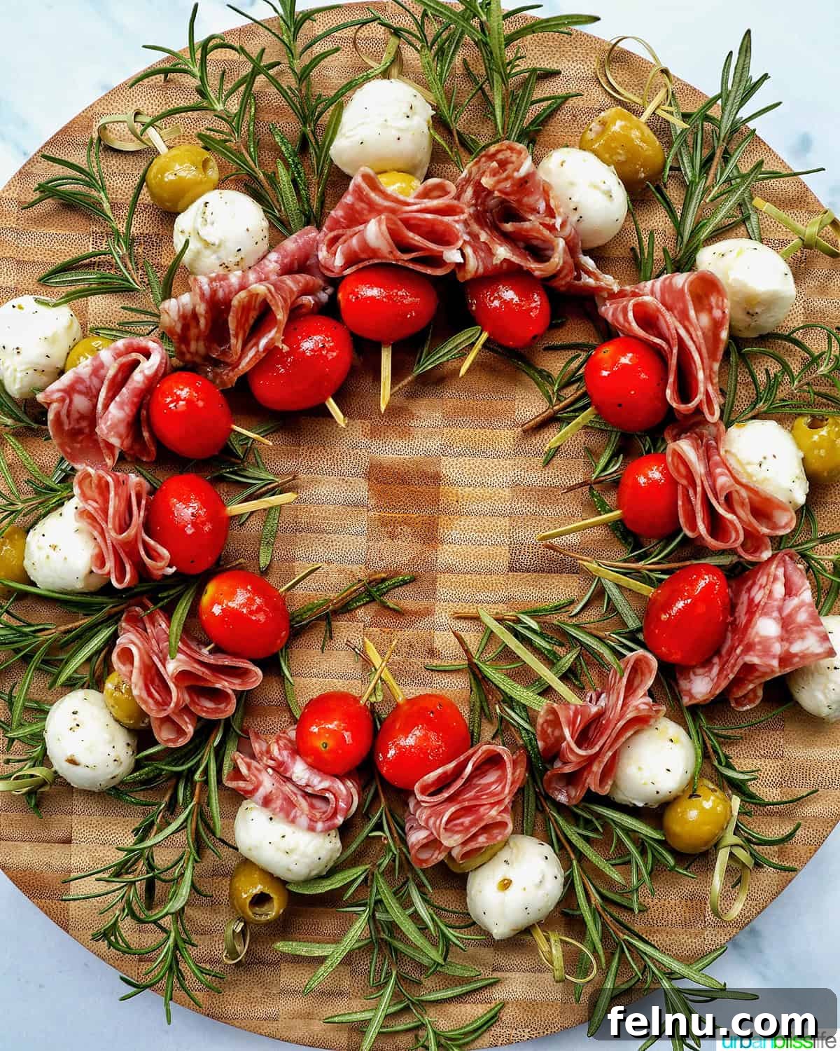 Antipasto Holiday Wreath 13 Antipasto Christmas wreath appetizer