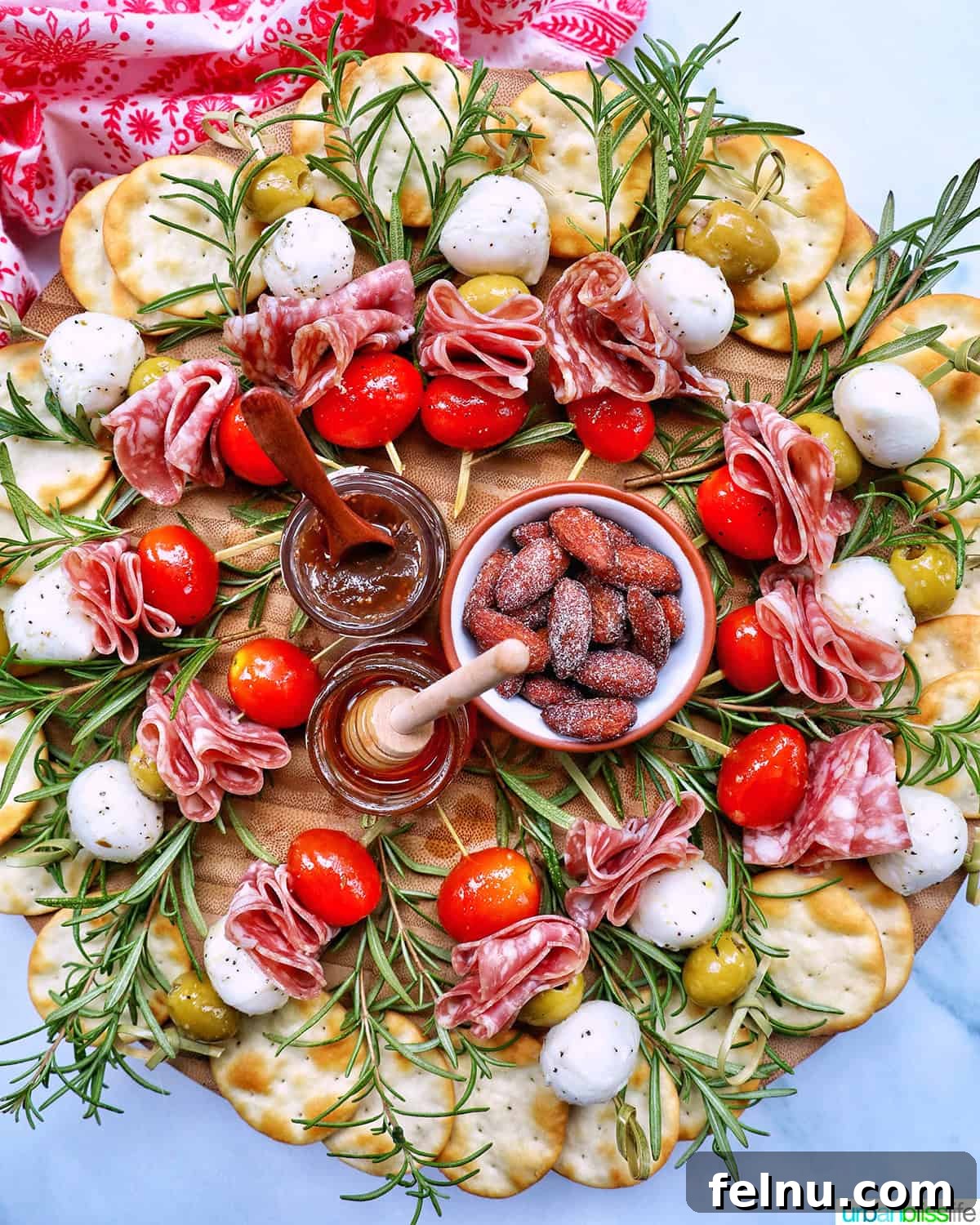 Antipasto Holiday Wreath 3 Antipasto Christmas wreath appetizer
