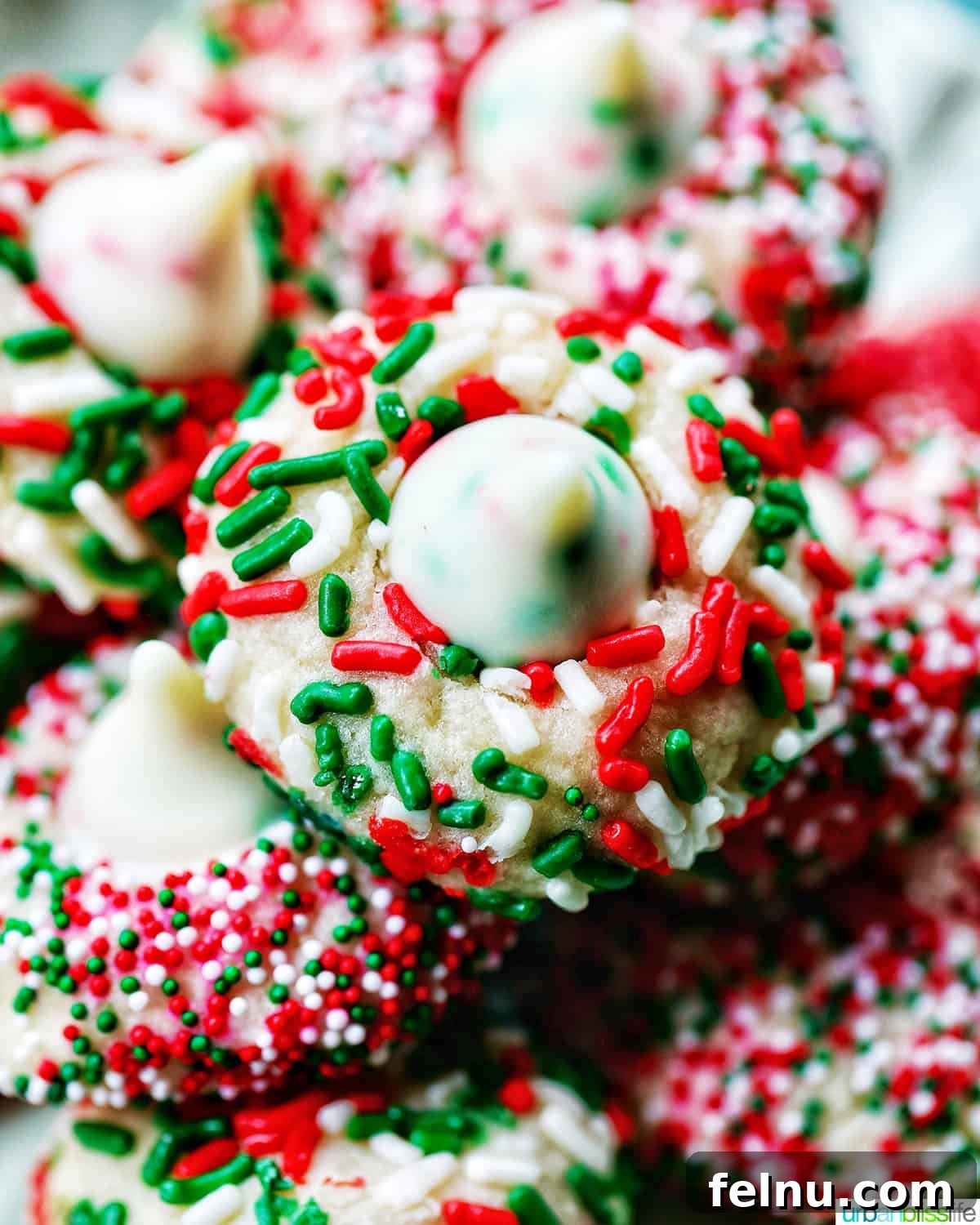 Stack of Almond Christmas Cookies