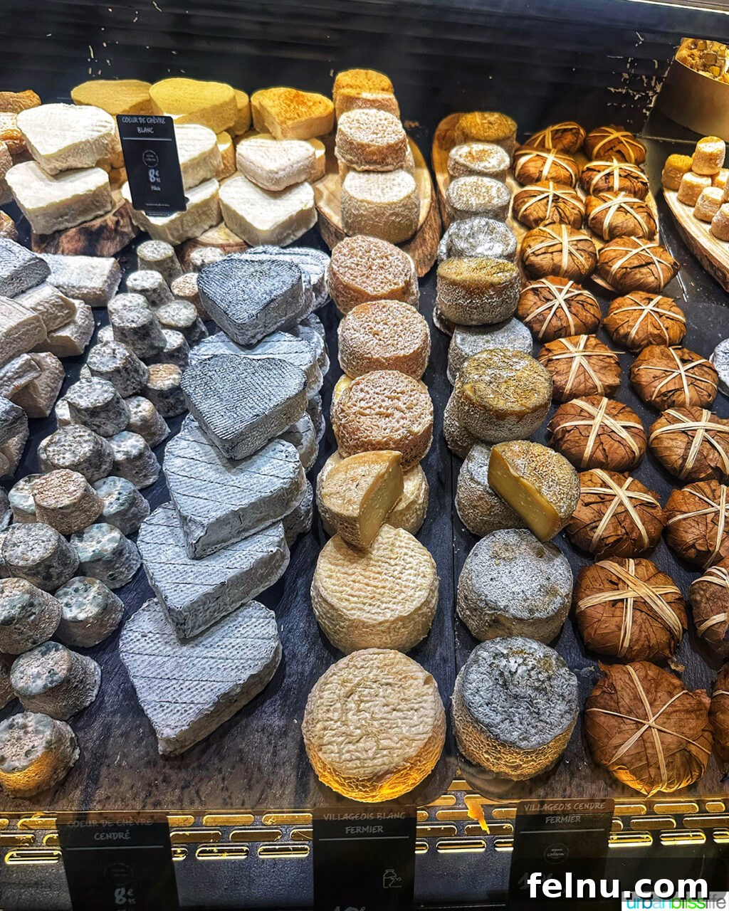 Paul Bocuse Lyon Food Hall 11 various cheeses at les halles food market in Lyon, France