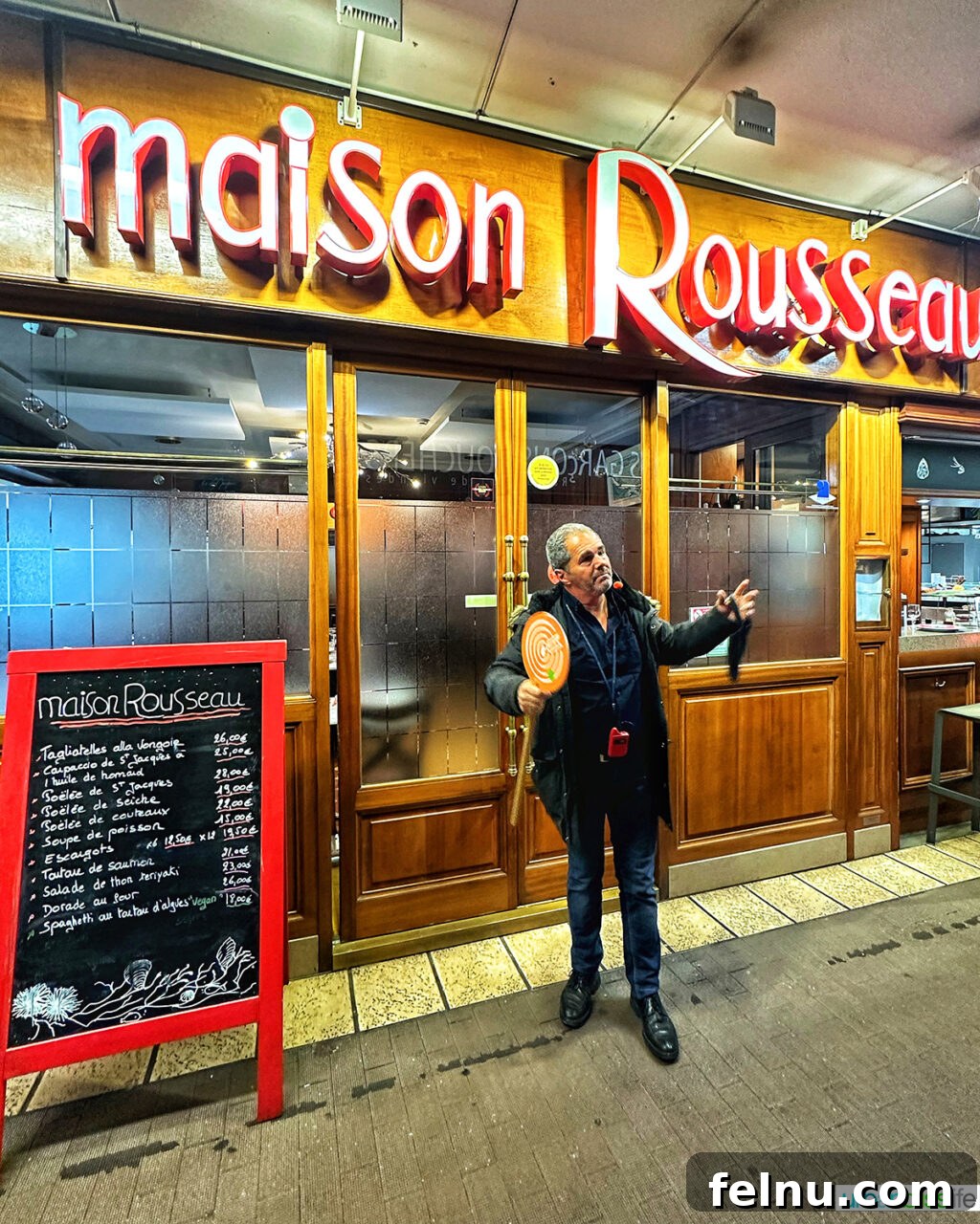 Paul Bocuse Lyon Food Hall 20 maison rousseau restaurant in Les Halles de Lyon food market