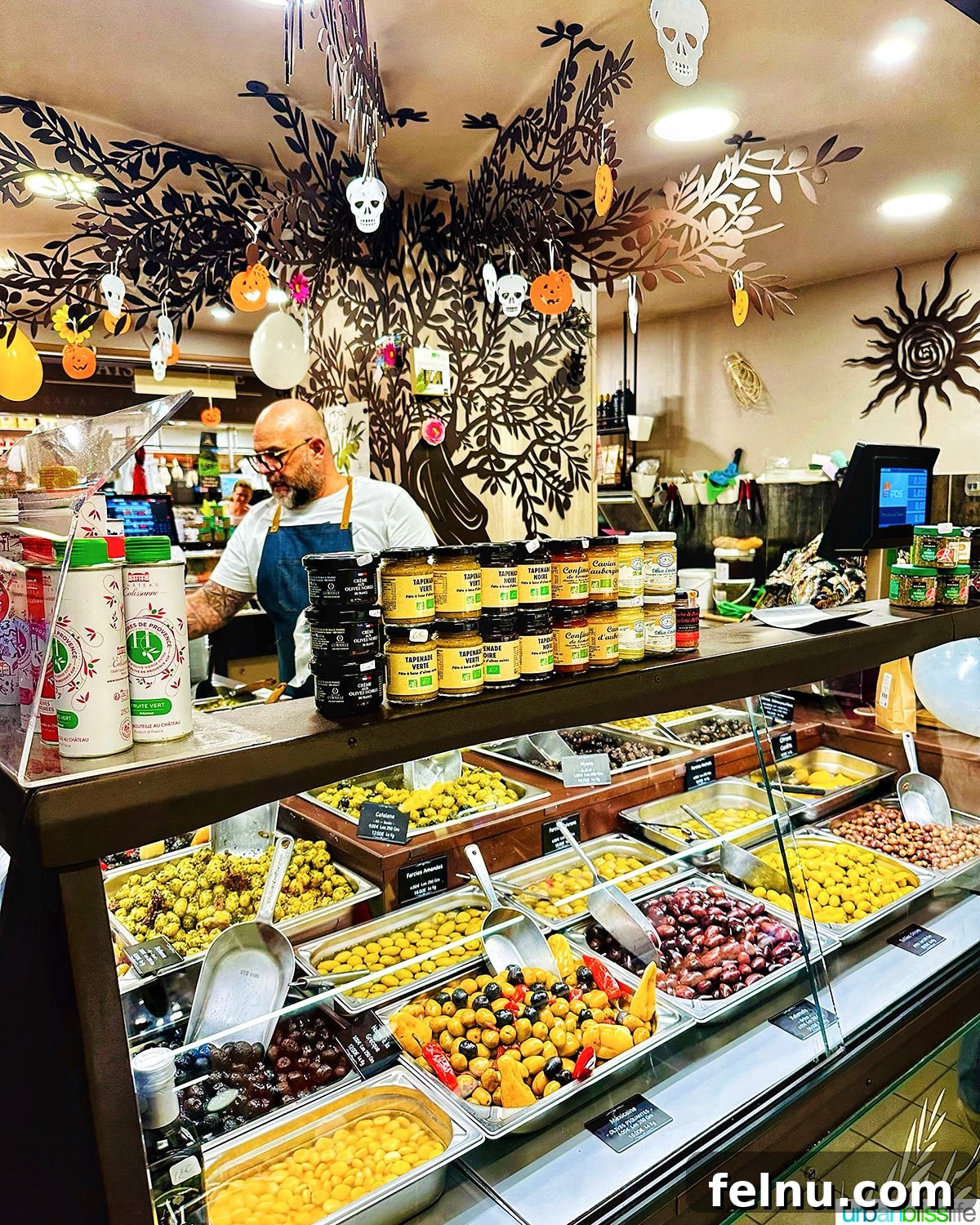 Olive stand at Les Halles Avignon