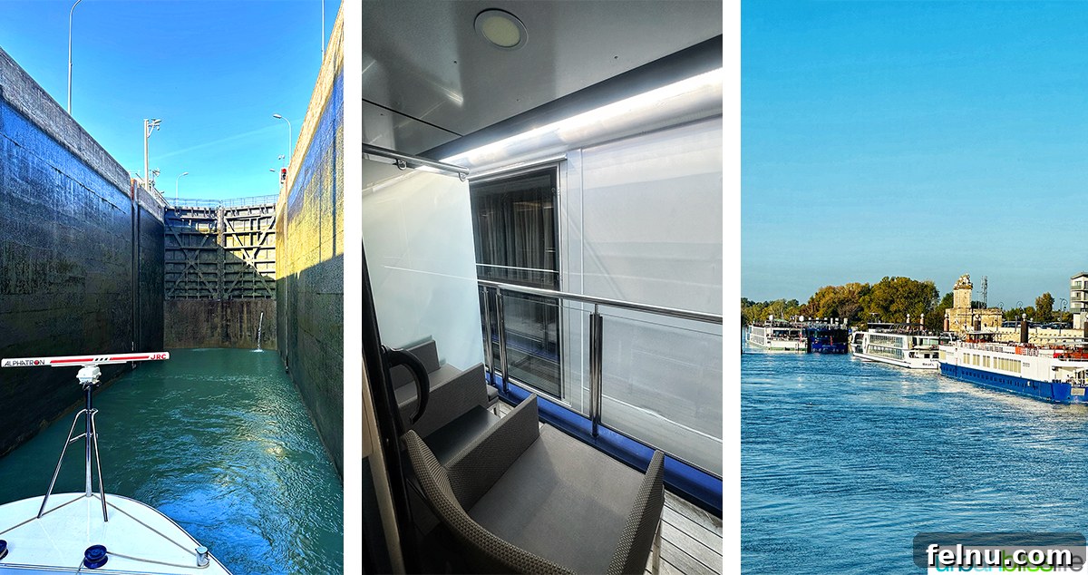 River Cruise: A Beginner's Bliss 8 River Cruise Locks and Ships Docked Next To Each Other