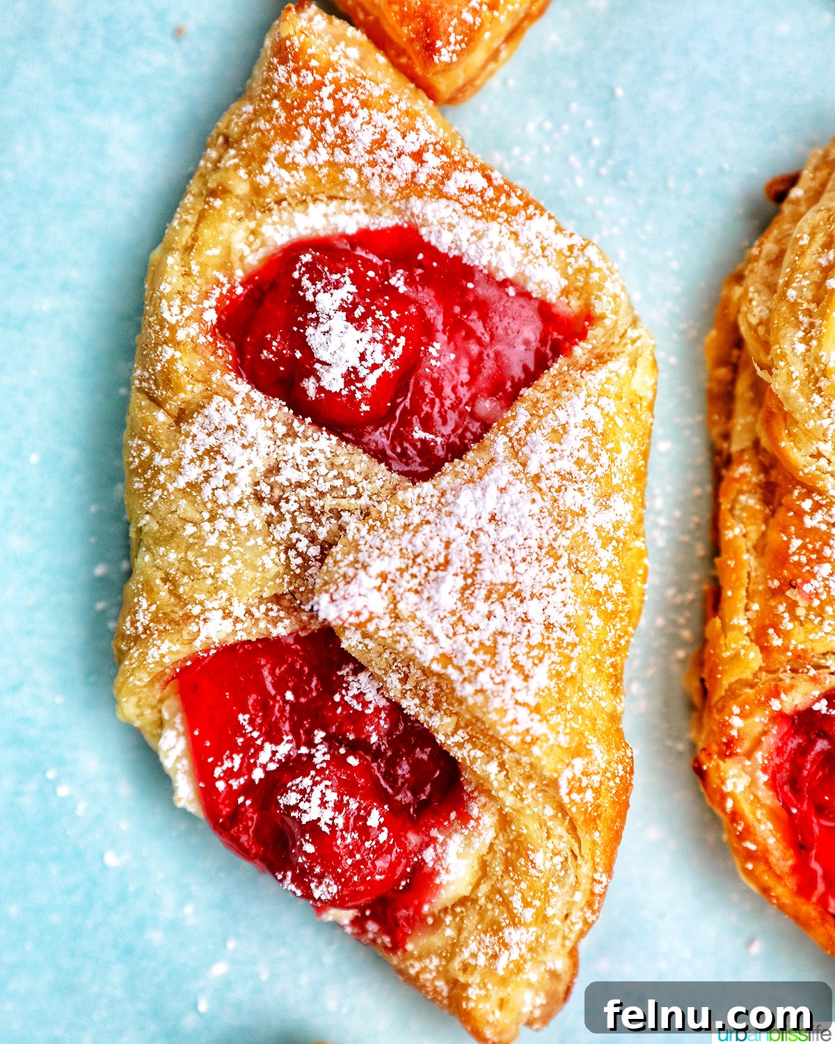 Cherry Delight Pastry 3 A close-up of a cherry danish pastry