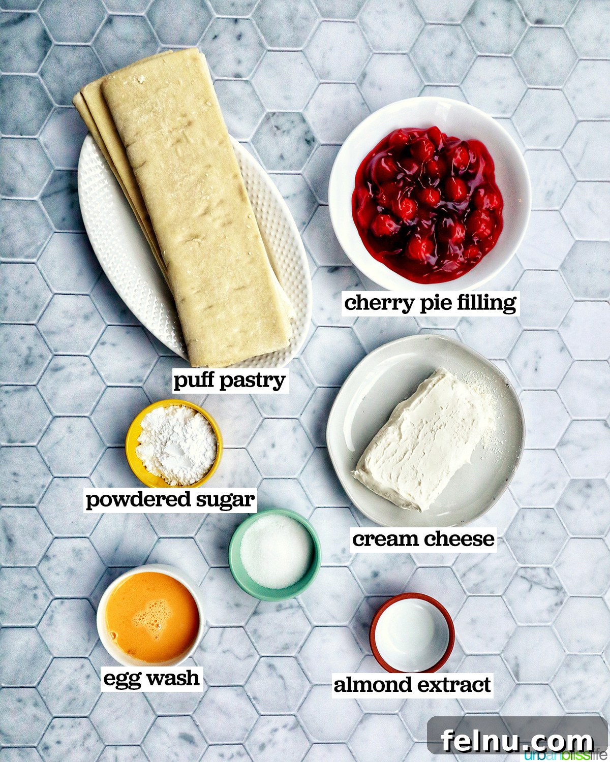 Cherry Delight Pastry 4 Ingredients to make cherry danishes