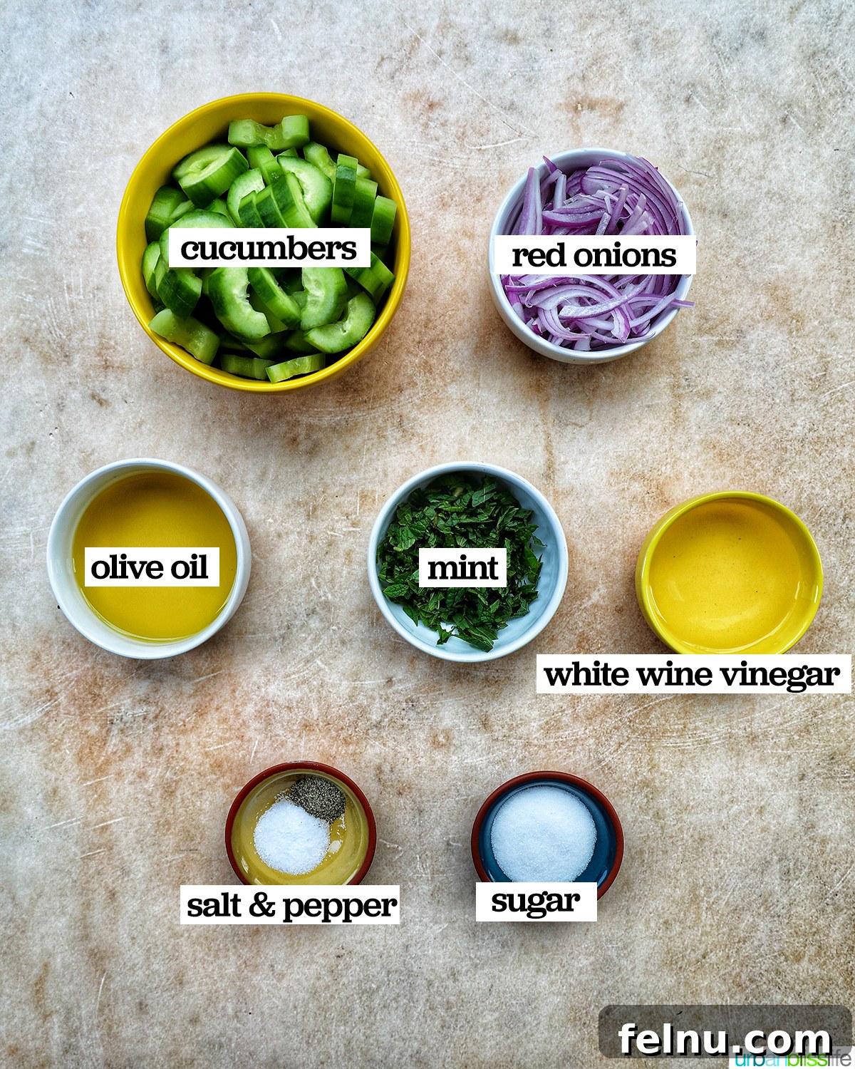 Cucumber Mint Delight 4 Cucumber Mint Salad Ingredients