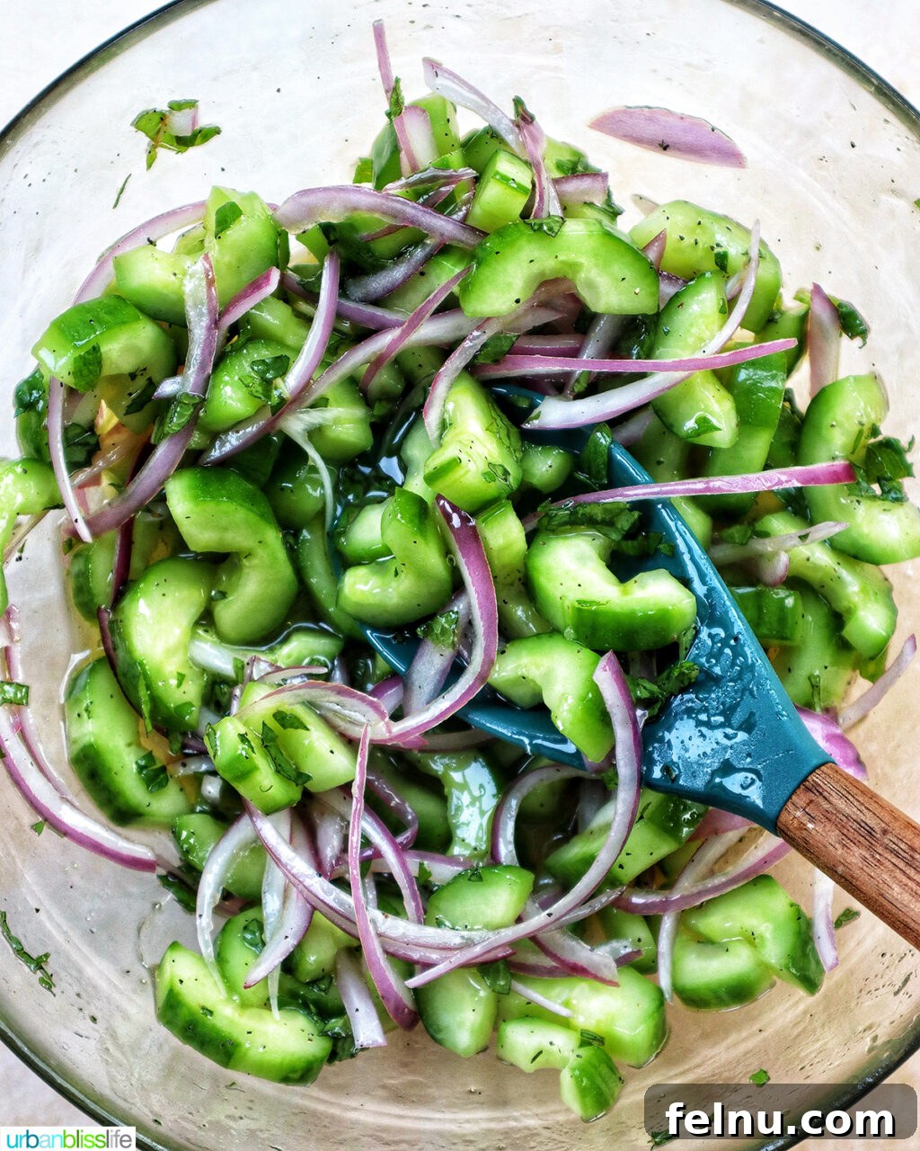 Cucumber Mint Delight 8 Cucumber Mint Salad in a Bowl